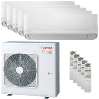 Condizionatore Toshiba Seiya Smart penta split 7000+7000+7000+12000+18000 BTU inverter A++ wifi unità esterna 10 kW