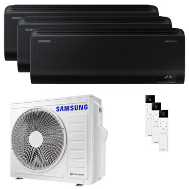 Condizionatore Samsung Windfree Black trial split 12000+12000+12000 BTU inverter A++ wifi unità esterna 8 kW