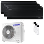Condizionatore Samsung Windfree Black trial split 12000+12000+12000 BTU inverter A++ wifi unità esterna 8 kW