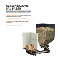 Termocamino policombustibile Girolami TI 28 verticale - 26 kW Girolami