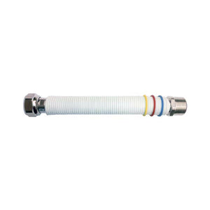 Tubo flessibile estensibile 1/2" x 3/4" M/F acciaio rivestito per acqua e gas