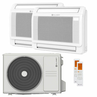Condizionatore Clivet CONSOLE 3 dual split 9000+9000 BTU inverter A++  unità esterna 4.1 kW