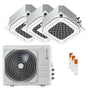 Condizionatore Clivet Cassetta Compatta 4 vie IBA1-Y trial split 9000+12000+18000 BTU inverter A+ wifi unità esterna 12.3 kW