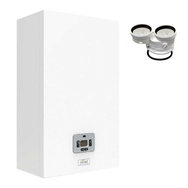 Caldaia Ferroli Theta 24 C a condensazione 20 kW camera stagna metano/gpl con kit scarico fumi sdoppiato