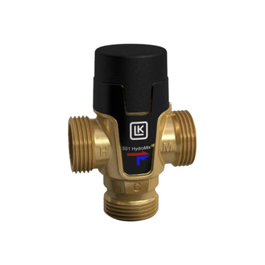 Valvola Miscelatrice Termostatica Maxiflame LK 551 HydroMix M¾" 35-65°C con kit connessioni G½"x¾" 