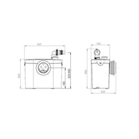 Trituratore WC SFA Sanitop UP per vaso e lavabo