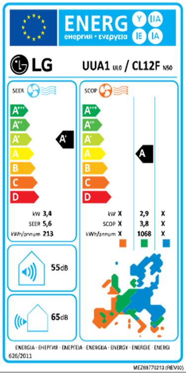 Condizionatore LG Canalizzabile CL Standard 12000 BTU R32 Inverter A+/A - BASSA PREVALENZA