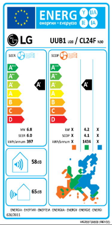 Condizionatore LG Canalizzabile CL Compact 24000 BTU R32 Inverter A+/A+ - BASSA PREVALENZA