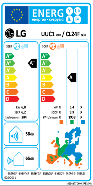 Condizionatore LG Canalizzabile CL Standard 24000 BTU R32 Inverter A++/A - BASSA PREVALENZA