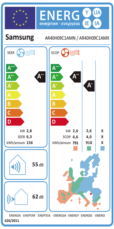 Condizionatore Samsung AR35 WiFi 9000 BTU R32 Inverter A++/A+