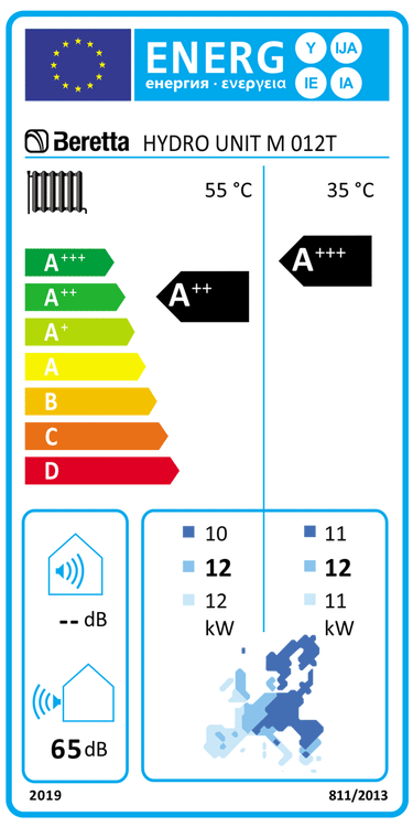 Pompa di calore aria acqua Beretta Hydro Unit M 12 kW Monoblocco Trifase Inverter R32 A++