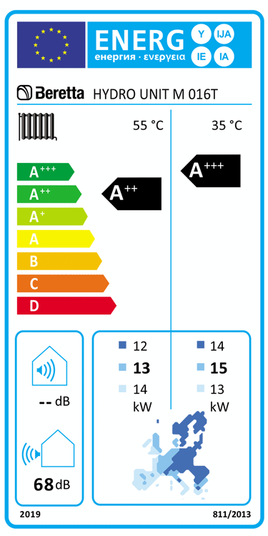 Pompa di calore aria acqua Beretta Hydro Unit M 16 kW Monoblocco Trifase Inverter R32 A++