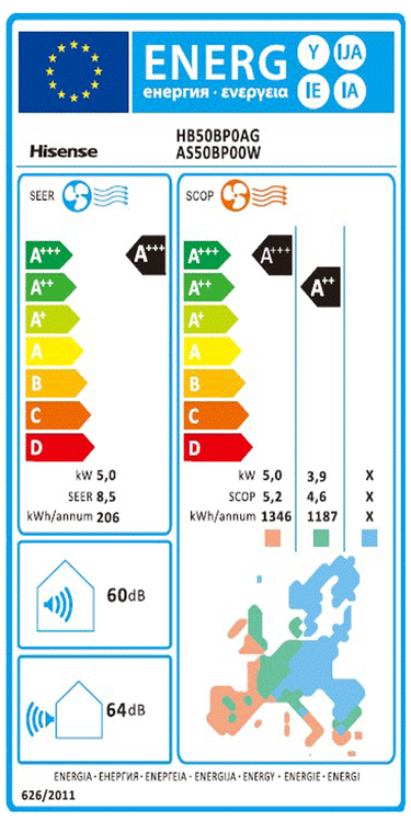Condizionatore Hisense Uni HB 18000 BTU R32 Inverter WiFi A+++/A++