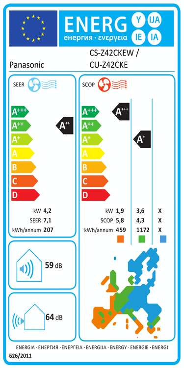 Condizionatori Panasonic Etherea 2026 15000 BTU R32 Inverter WiFi A++/A+ Grigio grafite