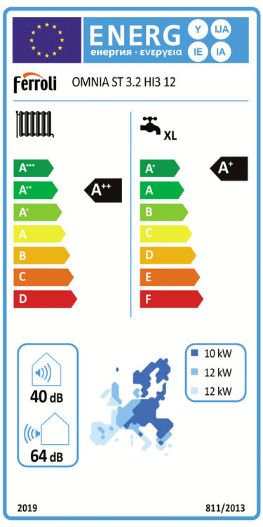 Pompa di calore aria-acqua Ferroli Omnia ST 3.2 12 kW Splittata 240 Lt R32 Inverter A++