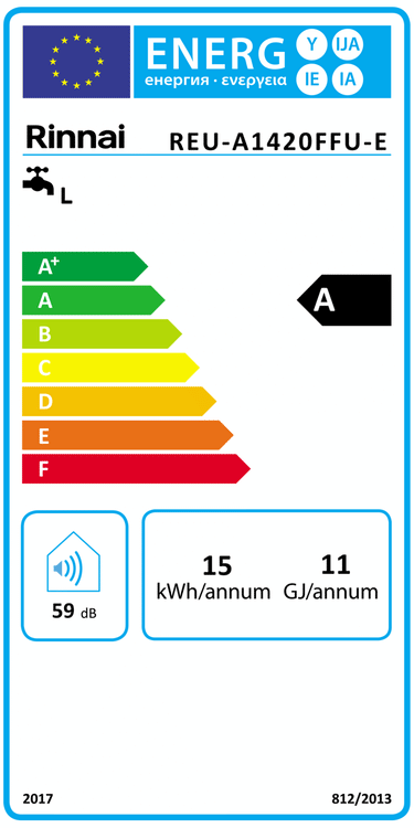 Scaldabagno istantaneo a gas Rinnai Infinity 14i elettronico camera stagna per interno 14 l/min METANO