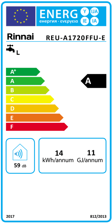 Scaldabagno istantaneo a gas Rinnai Infinity 17i elettronico camera stagna per interno 17 l/min METANO