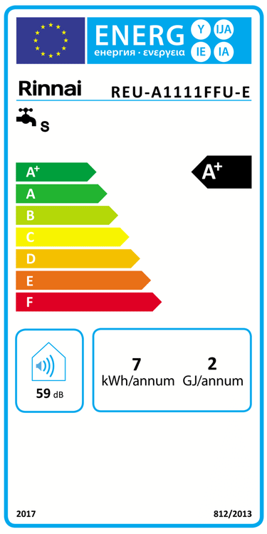 Scaldabagno a gas Rinnai One 11e camera stagna da esterno 11 l/min GPL