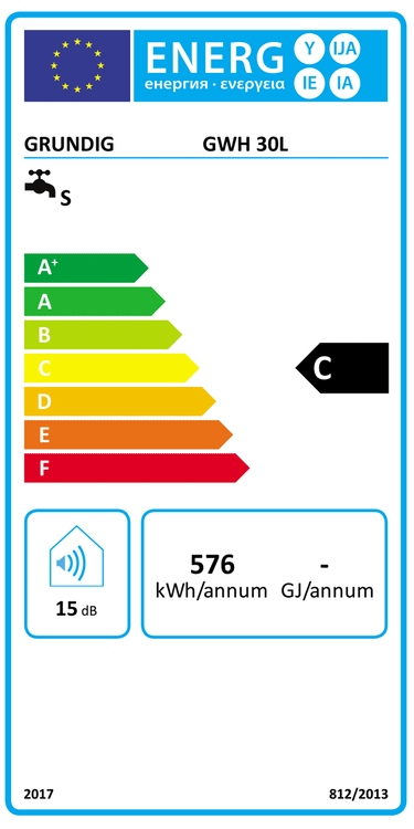 Scaldabagno elettrico Grundig Teeny Line GWH Sopralavello 30 Litri