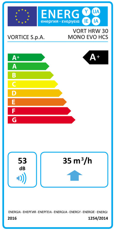Ventilazione meccanica controllata decentralizzata Vortice Vort HRW 30 Mono Evo HCS con recupero di calore Ø 100 mm