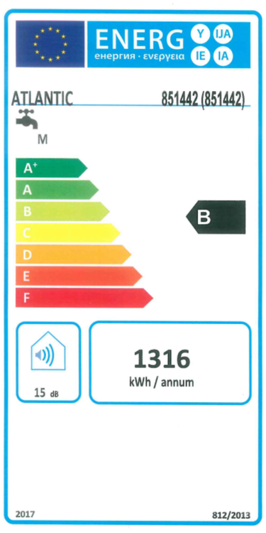 Scaldabagno elettrico Atlantic Vertigo Access V25 Verticale/Orizzontale 100 Litri