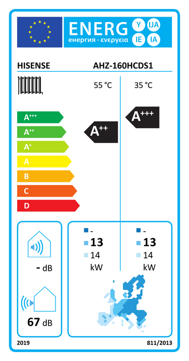 Pompa di calore aria-acqua Hisense Hi-Therma 16 kW monoblocco monofase R32 A++