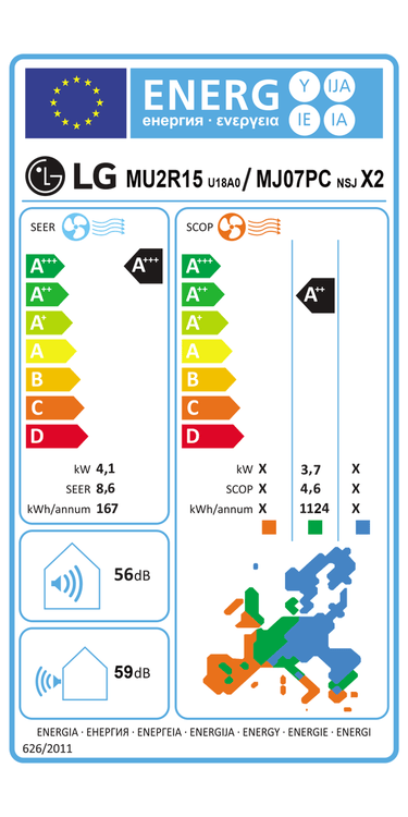 Condizionatore LG DUALCOOL Libero Smart dual split 7000+9000 BTU inverter A+++ wifi unità esterna 4.1 kW