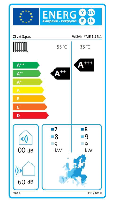 Pompa di calore aria acqua Clivet Edge EVO 2.0 EXC 10 kW R32 Inverter WiFi A+++ - MONOFASE MONOBLOCCO