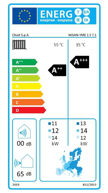 Pompa di calore aria acqua Clivet Edge EVO 2.0 EXC 14,5 kW R32 Inverter WiFi A+++ - MONOFASE MONOBLOCCO
