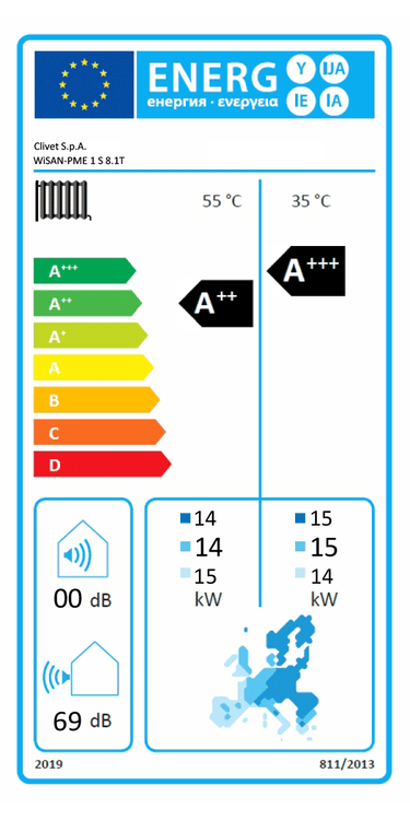 Pompa di calore aria acqua Clivet Edge F 15 kW R290 WiFi A+++ - TRIFASE MONOBLOCCO