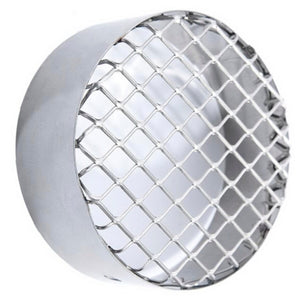 Griglia aspirazione antintrusione per scarico fumi caldaia a condensazione diam. 80 mm. inox
