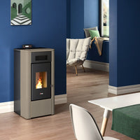 Stufa a pellet Cadel River Idro 16 ad acqua 16,1 kW WiFi Light Bronze
