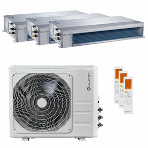 Condizionatore canalizzabile Clivet DUCT 2 trial split 12000+12000+18000 BTU inverter A++ unità este