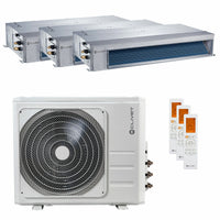Condizionatore canalizzabile Clivet DUCT 2 trial split 9000+12000+18000 BTU inverter A++  unità esterna 10.5 kW
