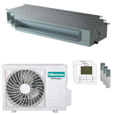 Condizionatore Hisense Canalizzabile ADT trial split 9000+9000+12000 BTU inverter A++  unità esterna 7 kW