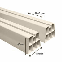 Supporto a pavimento Gia 80x80x1000 mm