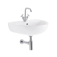 Lavabo Geberit Colibrì 55 cm monoforo sospeso bianco lucido