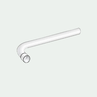 Tubo bicchierato ø 35 mm con curva 90° lunghezza 0,90 m m/f (bianco)