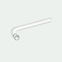 Tubo bicchierato ø 35 mm con curva 90° lunghezza 0,90 m m/f (bianco)