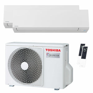 Condizionatore Toshiba SHORAI Edge White dual split 12000+12000 BTU inverter A++ wifi unità