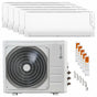 Condizionatore Clivet Cristallo 2 penta split 9000+9000+9000+9000+12000 BTU inverter A++ wifi unità esterna 12.3 kW