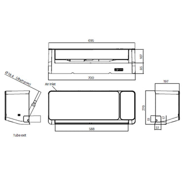 Condizionatore Grundig PROLOGUE GR-4 12000 BTU  R32 Inverter WiFi A++/A+