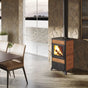 Stufa a legna FANCY EVO EK63 - Gruppo Edilkamin 11 kW ad aria Cuoio EK63