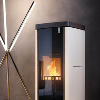 Stufa policombustibile Girolami Soft 22 avorio 22 kW idro + kit acs
