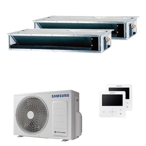 Condizionatore Samsung canalizzabile dual split 9000+12000 BTU inverter A+++ unità esterna 5 kW