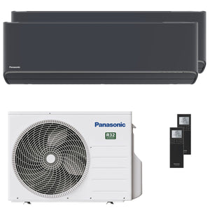 Condizionatore Panasonic Etherea dual split 9000+12000 BTU inverter A+++ wifi unità esterna 5