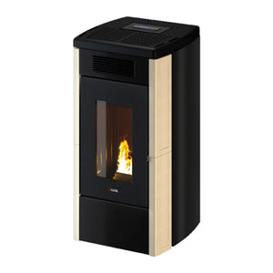 Stufa a pellet Cadel Atena Plus 14 ad aria canalizzata 14 kW - WiFi MAIOLICA AVORIO
