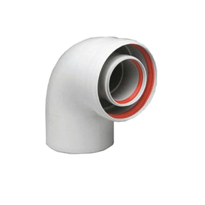 Curva coassiale 90° con passo ø  60/100 mm per caldaie a condensazione Ferroli Ferroli