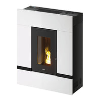 Stufa a pellet Cadel Mithos Plus 12 PS 12 kW ad aria canalizzata - WiFi Bianco