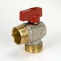 Valvola a sfera Enolgas Reverso con attacco multistrato leva rossa 1" x 1"